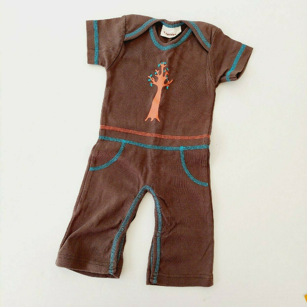 Organic Cotton Tree Romper 3-6M 🍂🍁